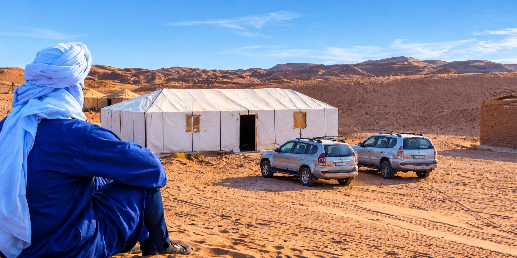 Bivouac dans le désert sous les étoiles